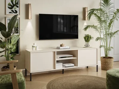 Obrázek produktu pro Komoda RTV v béžové barvě, šířka 153 cm