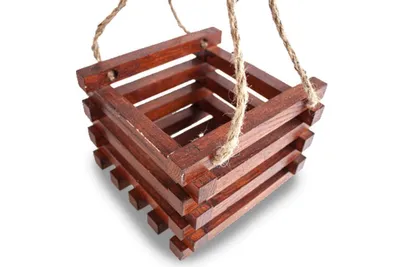 Produktbild von Balkon-Blumenkasten aus Eichenholz 200×200 mm