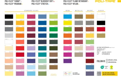 Produktbild von Poli-Tape Color Card Poli-Flex Standard Colors