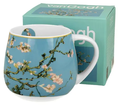 Image de Duo | Mug à café Van Gogh Almond Blossom - 430 ml - Porcelaine - Design artistique - Haute qualité