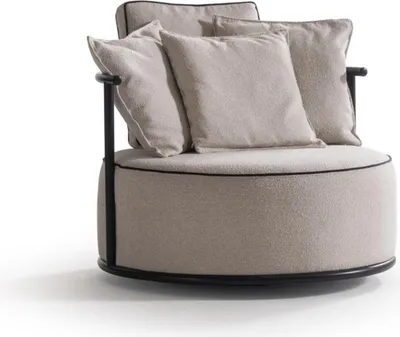 Immagine prodotto di Poltrona in tessuto beige dal design moderno