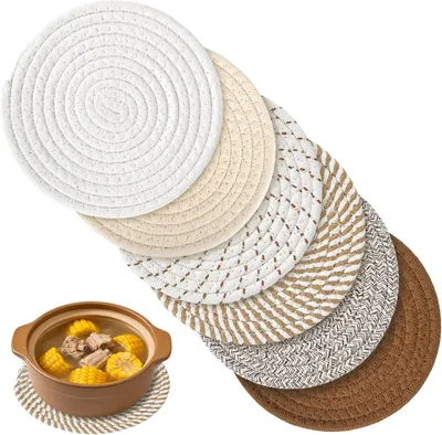 Produktbild von Untersetzer – Set mit 6 Stück – 18 cm – Glas – Hitzebeständig