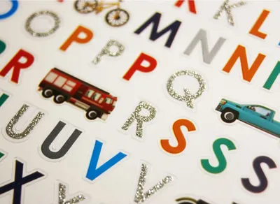 Produktbild von 80 Aufkleber - Alphabet - Autos