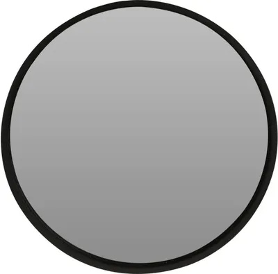 Produktbild von Home & Styling Okrúhle nástenné zrkadlo - čierne - drevený rám - priemer 50 cm