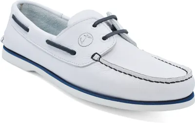 Produktbild von Herren Bootsschuhe Seajure Sauvage Weiß und Marineblau Leder