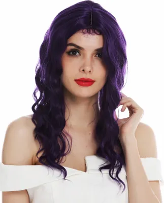 Produktbild von WIG ME UP Perücke lang wellig Mittelscheitel Lila VK-9-HYB73C