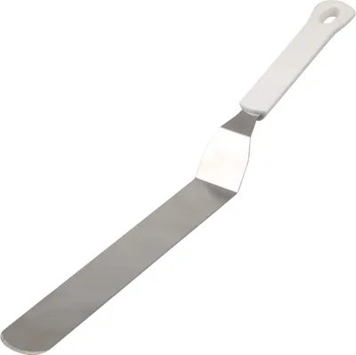 Produktbild von Dr. Oetker Winkelpalette groß, Streichmesser zum Dekorieren und Verzieren von Torten, Küchenhelfer mit Funktionsteil aus Edelstahl, Glasurmesser, (Farbe: weiß/silber)