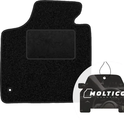 Produktbild von moto-MOLTICO Fahrer Fußmatte Auto Velours Fahrerseite Autoteppiche Schwarz Fahrermatte 1-teilig passend für Audi A3 II 8P 2003-2011