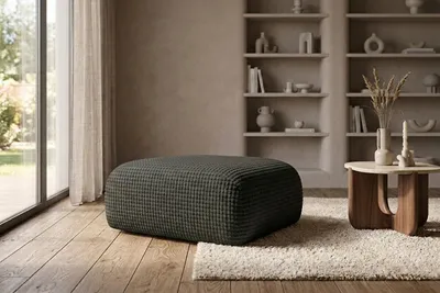 Produktbild von Kaiser Möbel Hocker, Sitzhocker, Chenille-Stoff Cremona, Anthrazit, GRETA