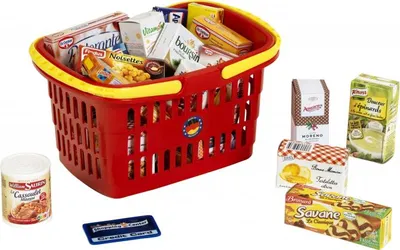 Obrázok produktu pre Malý nákupný košík s francúzskymi výrobkami - hranie rolí pre deti