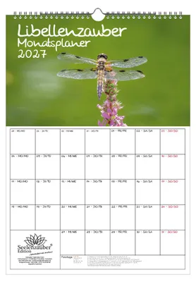 Produktbild von Libellenzauber Planer DIN A3 Kalender für 2027 - Seelenzauber