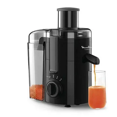 Obrázok produktu pre Moulinex JU3708, Odstredivý odšťavovač, Čierna, Nerezová oceľ, Krok, 0,95 L, Nerezová oceľ, Plast, Nerezová oceľ