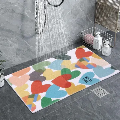 Obrázok produktu pre Protišmyková podložka pod sprchu z PVC s textúrou ľufu, 50 x 80 cm, farebná