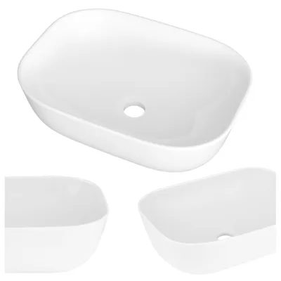 Produktbild von Granitan - Aufsatzwaschbecken - Weiß - oval - Waschtisch - MERCA
