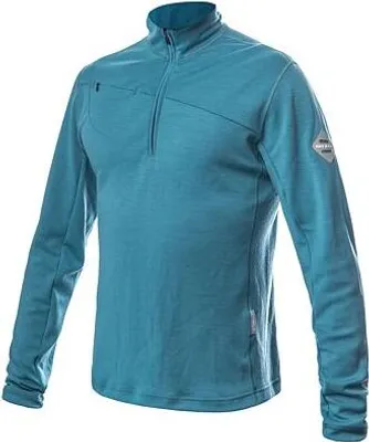 Produktbild von Sensor Merino Upper Zip Sweatshirt – Herren kurzer Reißverschluss mintblau größe 2XL 23100040-04