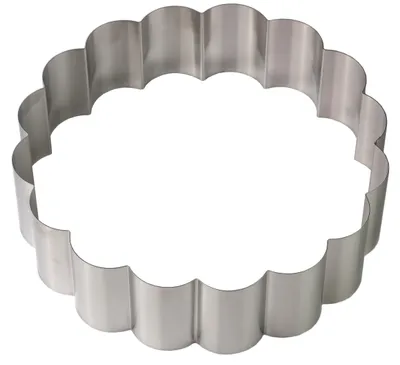 Produktbild von LARES Backform Tortenring Motiv Blume mit 16 Bögen - Durchmesser ca. 27cm, Höhe ca. 7cm - 6055