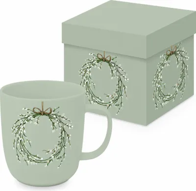 Immagine prodotto di PPD Springtime Wreath Matte Mug, in Geschenkbox, Henkelbecher, Kaffeebecher, Becher, Tasse, New Bone China, 400 ml, 161401358