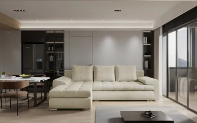 Produktbild von Kaiser Möbel Elegantes und modernes Ecksofa TOMI Abriamo Beige Links