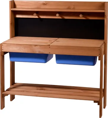 Produktbild von dobar Matsch-Küche / Outdoor-Spielküche mit 2 Behälter - 89 x 34 x 88cm, Kiefernholz