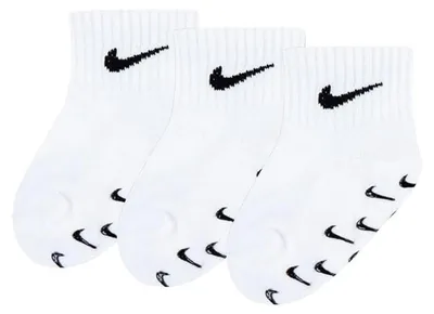 Immagine prodotto di Calzini antiscivolo Nike Baby, confezione da 3 paia, colore bianco/nero, taglia 6/12 mesi