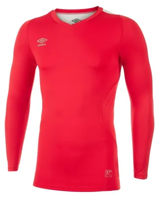 Productafbeelding van Umbro - "Elite" basislaag top met V-hals voor heren, model UO265 (XXL), kleur: karmozijnrood