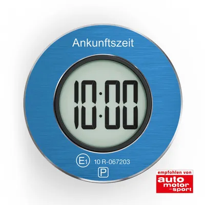 Produktbild von Needit ParkOne (NEUES Modell 2026) – Elektronische Parkscheibe mit Magnet-Halterung aus Metall – Automatische Parkzeiterfassung, Abnehmbar - Blau