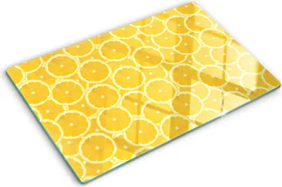 Immagine prodotto di Copertura per piano cottura – Copertura per piano cottura a induzione – Piano di vetro protettivo – 80x52 cm – Piani di vetro protettivi per fornelli – Vetro temperato – Fette di limone