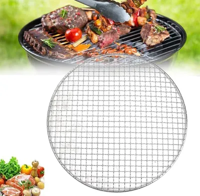 Obrázok produktu pre Grilovacia mriežka z nehrdzavejúcej ocele – vhodná na ohnisko a kemping