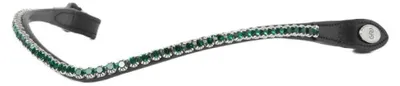 Image de Bandeau Ps Of Sweden Slim, couleur vert nuit, pour chevaux (Cob)