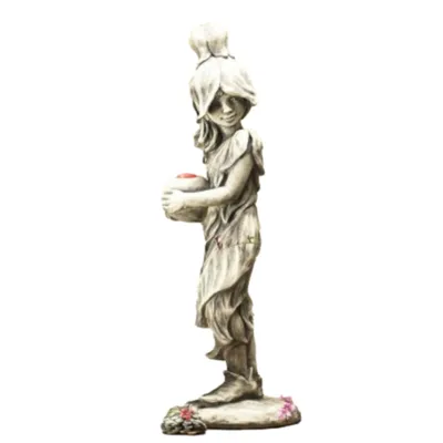 Immagine prodotto di Bellissima statuetta Abutilon, per la decorazione del giardino, in pietra fusa Nuova Resistente al gelo, resistente alle intemperie, portalampada 24-50046