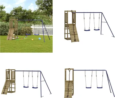Produktbild von vidaXL Spielturm Imprägniertes Kiefernholz - Spielturm - Spieltürme - Kletterturm - Klettertürme