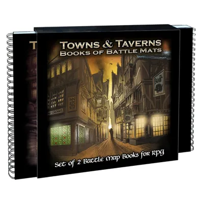 Produktbild von Loke Battlemats Towns & Taverns Books of Battle Mats - Tabletop-Rollenspiel-Zubehör - ENG Edition