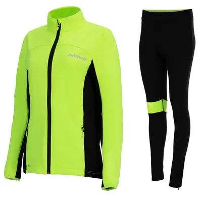 Immagine prodotto di Set di abbigliamento termico da ciclismo da donna, composto da pantaloni lunghi e giacca