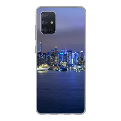 Produktbild von MuchoWow® Handyhülle Schutzhülle Hülle für Samsung Galaxy A51 5G New York - Skyline - Nacht Silikon Softcase Handy Hülle - Abbildung