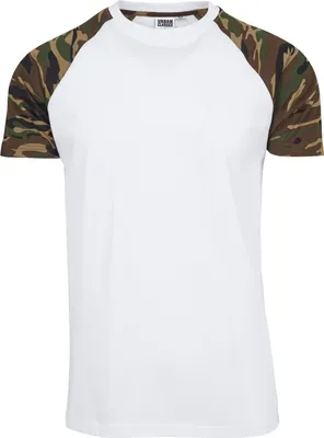 Produktbild von Urban Classics - RAGLAN Contrast T-Shirt weiß / wood - M