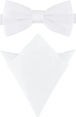 Produktbild von Ladeheid Herren Schmale Fliege & Einstecktuch Set M/P (12cm x 6cm, 22cm x 22cm)