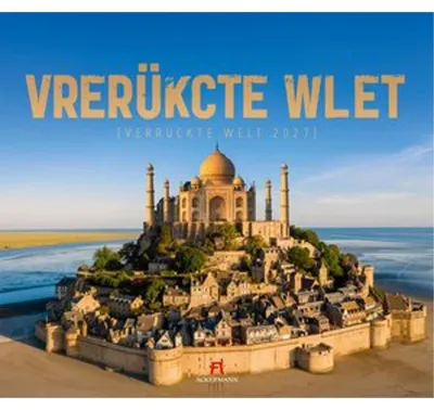 Obrázek produktu pro Wandkalender 2027 Verrückte Welt, Kreative Photoshop-Bildmontagen, 54x48 cm, Querformat mit Spiralbindung