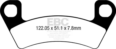 Zdjęcie produktu dla Klocki hamulcowe EBC FA741TT (kpl. na 1 tarcze)