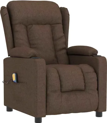 Produktbild von vidaXL Massagesessel Braun Stoff