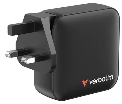 Zdjęcie produktu dla Verbatim Mini GaN Charger 165W, Wewnętrzna, Prąd przemienny, 28 V, Czarny