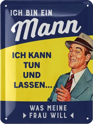 Produktbild von LANOLU retro Blechschilder Sprüche lustig, witziges Geschenk für Mann, Vatertagsgeschenk Schild Vater, vintage Metallschild mit Spruch 15x20
