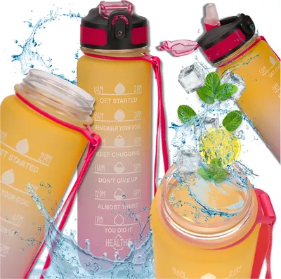 Produktbild von Tressari Trinkflasche Brice gelb-rosa 1 l