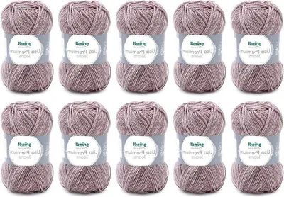 Image de Fil à tricoter en polyacrylique, 50 g (133 m), lot de 10