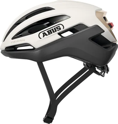 Produktbild von ABUS Gravel-Helm Taipan LED - Fahrradhelm mit Licht fürs Gravel-Biken - leicht, vielseitig und gut belüftet - mit Brillenhalterung - für Jugendliche, Frauen und Männer - Größe L, off white