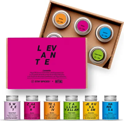 Produktbild von STAY SPICED  Levantes Gewürze Set | 6er Geschenkbox I NENI I HAYA MOLCHO I Levante Küche I 100% natürliche Inhaltsstoffe