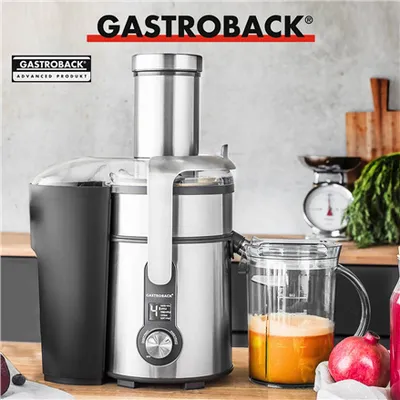 Produktbild von Gastroback Design Digital, Langsamer Entsafter, Schwarz, Edelstahl, Schwarz, Schritt, 2 l, 1,25 l