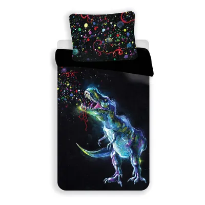 Obrázek produktu pro Povlečení fototisk Dinosaur black 140x200, 70x90 cm - bavlna