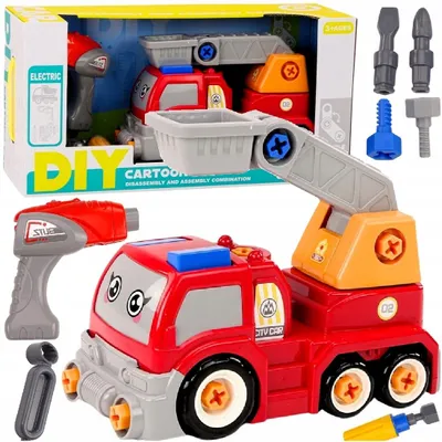 Obrázek produktu pro QULKI Velké hasičské auto, stavebnice, sada nářadí