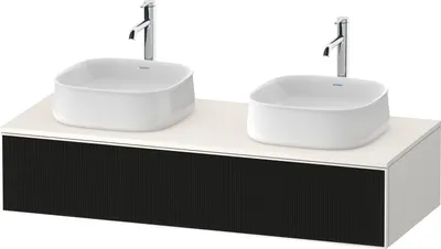 Image de Duravit Zencha Meuble sous-lavabo sur console, 1300x550mm,1 tiroir, 2 découpes, ZE4813B63840000