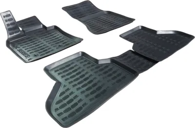 Produktbild von SCOUTT | 3D TPE Gummifußmatten Gummimatten Passend Für BMW X5 E70 / X6 E71, E72 2006-2012, Schwarz, Anti-Rutsch, Geruchsneutral, Abwaschbar, Allwetter, Hohes Rand, mit Befestigungen